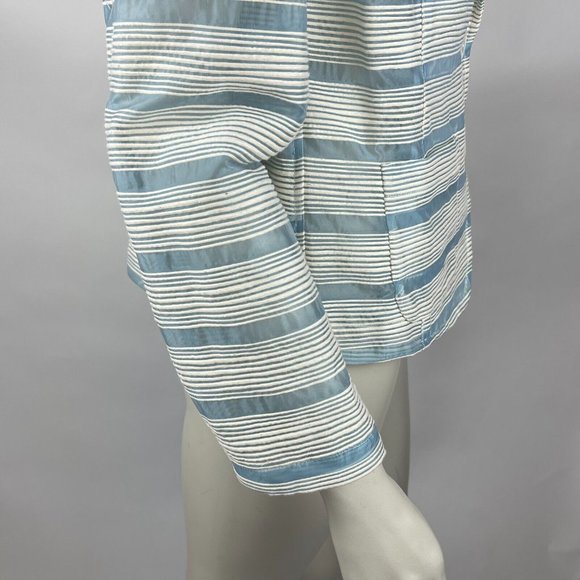 Worth Blazer Lightweight Sheer Long Sleeve Button-Up Cotton Blend Women 8 NWT - Picture 8 of 14